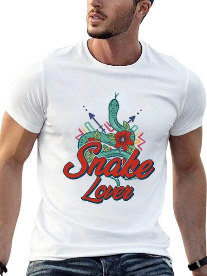Camiseta Negra Snake Lover Diseño Serpiente