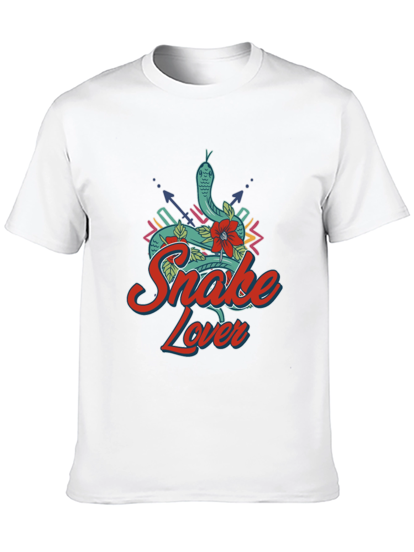 Camiseta Negra Snake Lover Diseño Serpiente