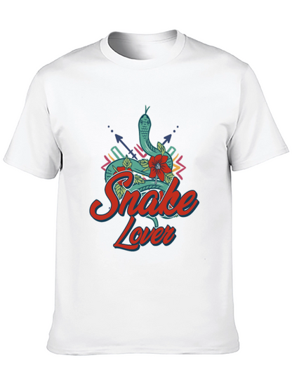 Camiseta Negra Snake Lover Diseño Serpiente