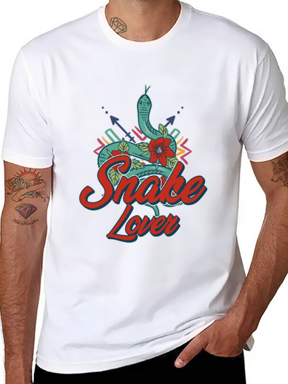 Camiseta Negra Snake Lover Diseño Serpiente