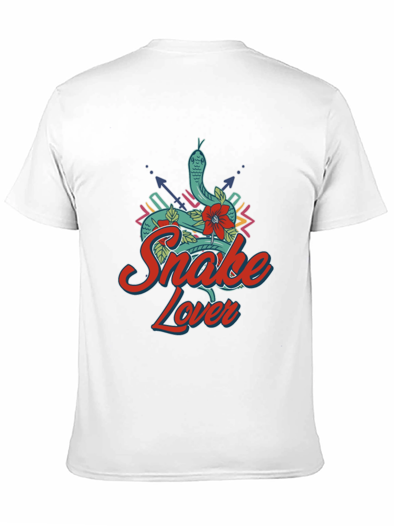 Camiseta Negra Snake Lover Diseño Serpiente