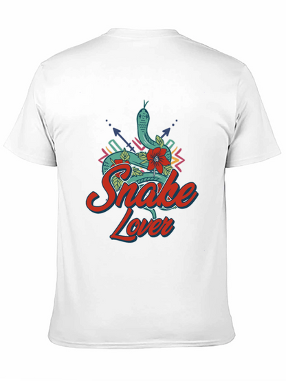 Camiseta Negra Snake Lover Diseño Serpiente