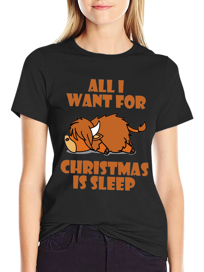 Camiseta All I Want For Christmas Is Sleep