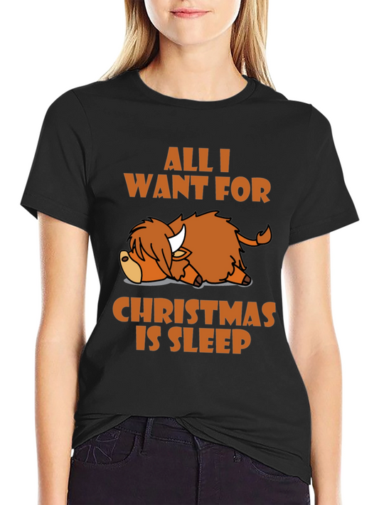 Camiseta All I Want For Christmas Is Sleep