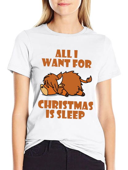Camiseta All I Want For Christmas Is Sleep