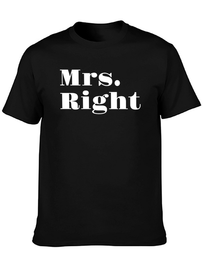 Camiseta Mrs. Right Negra para Hombre