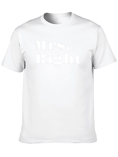 Camiseta Mrs. Right Negra para Hombre