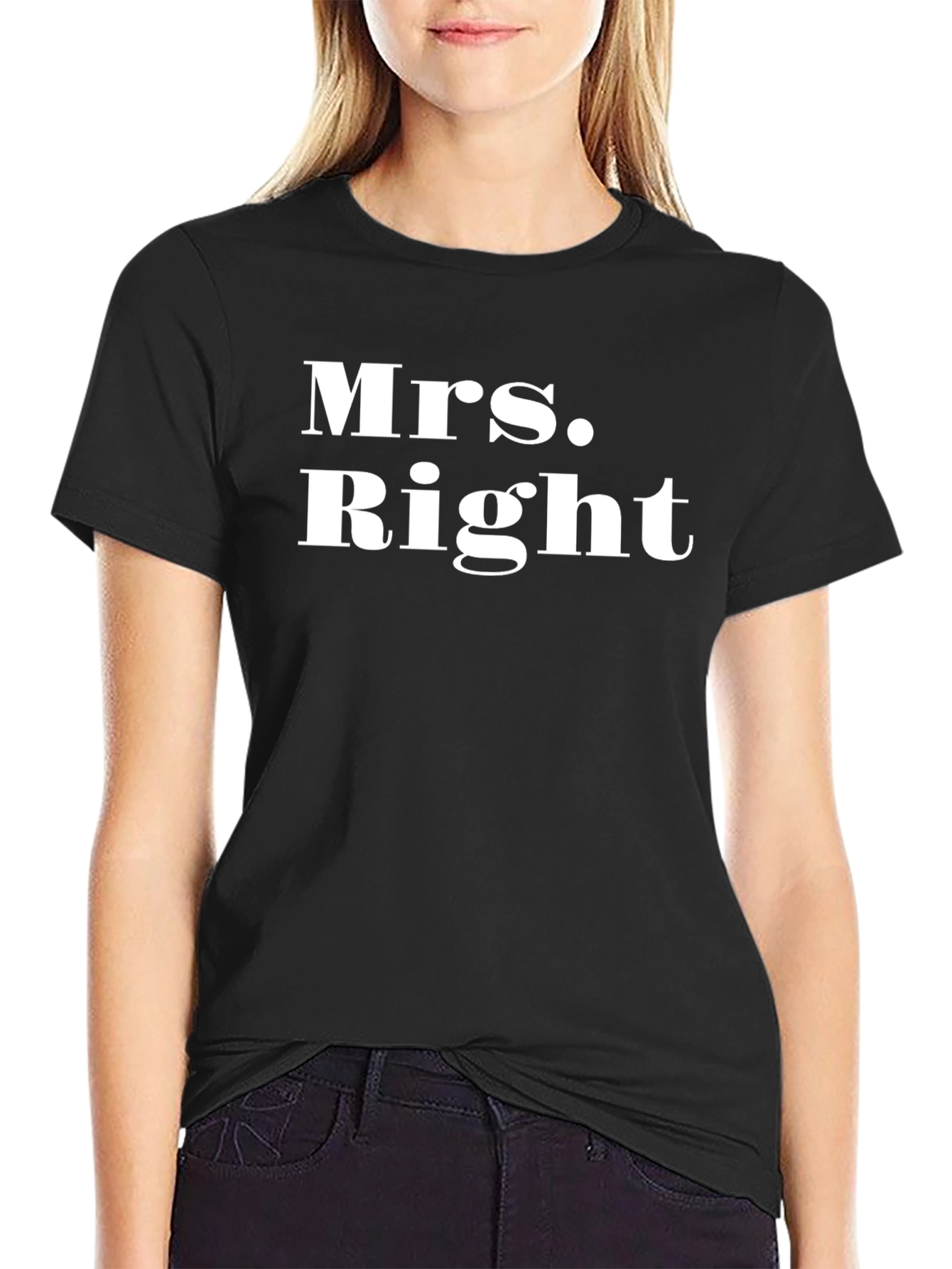 Camiseta Mrs. Right Negra para Hombre