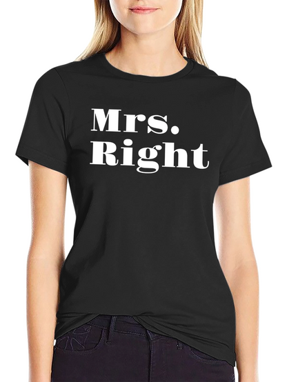Camiseta Mrs. Right Negra para Hombre