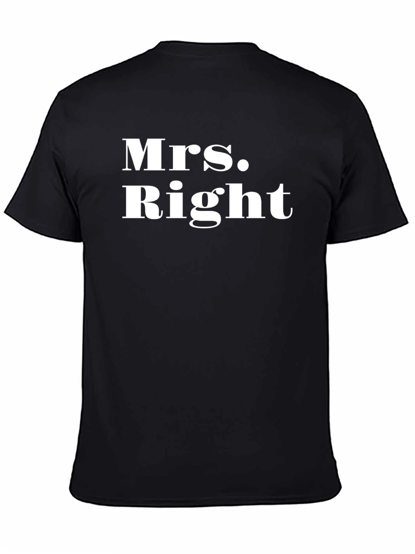 Camiseta Mrs. Right Negra para Hombre