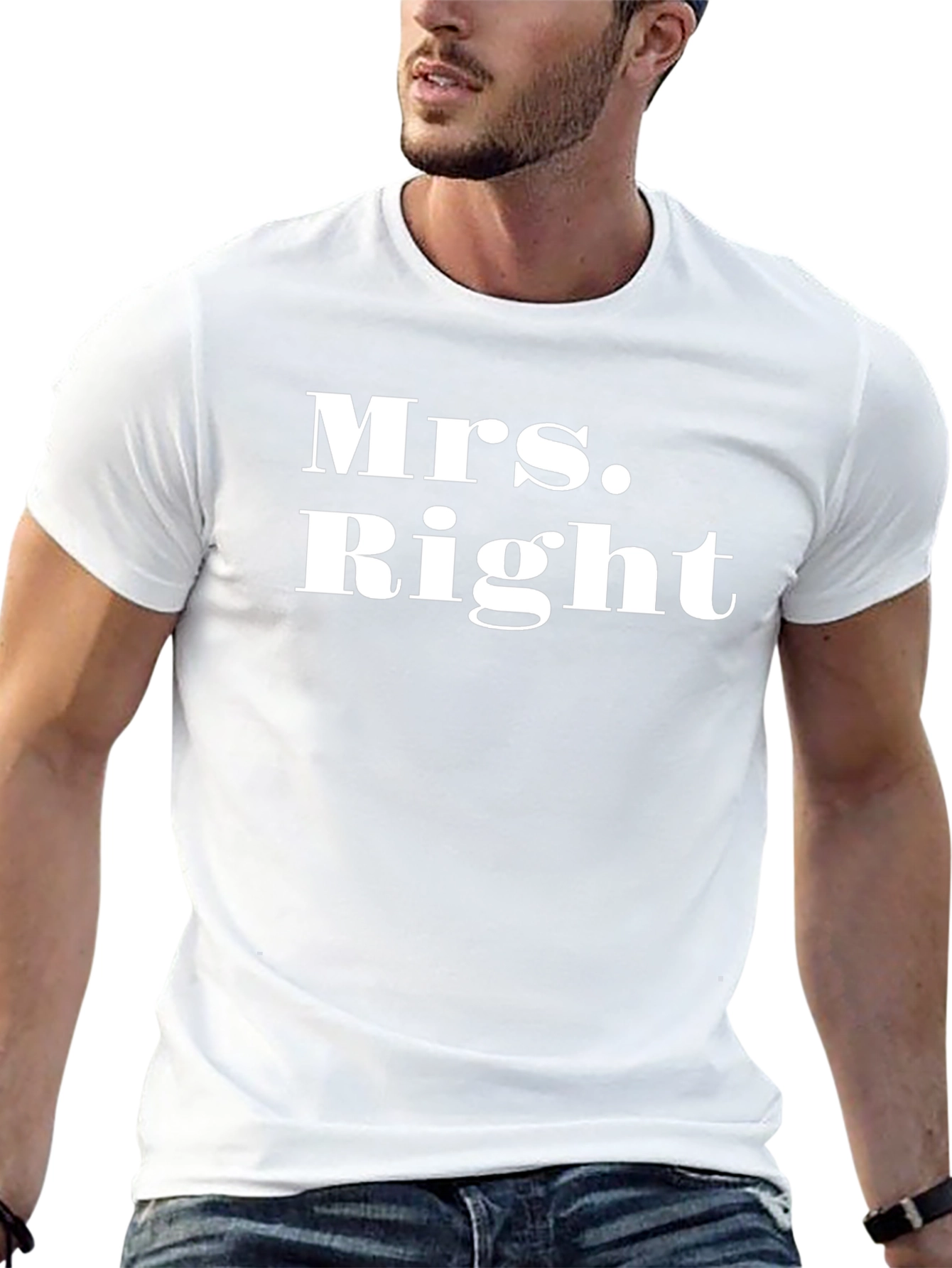 Camiseta Mrs. Right Negra para Hombre
