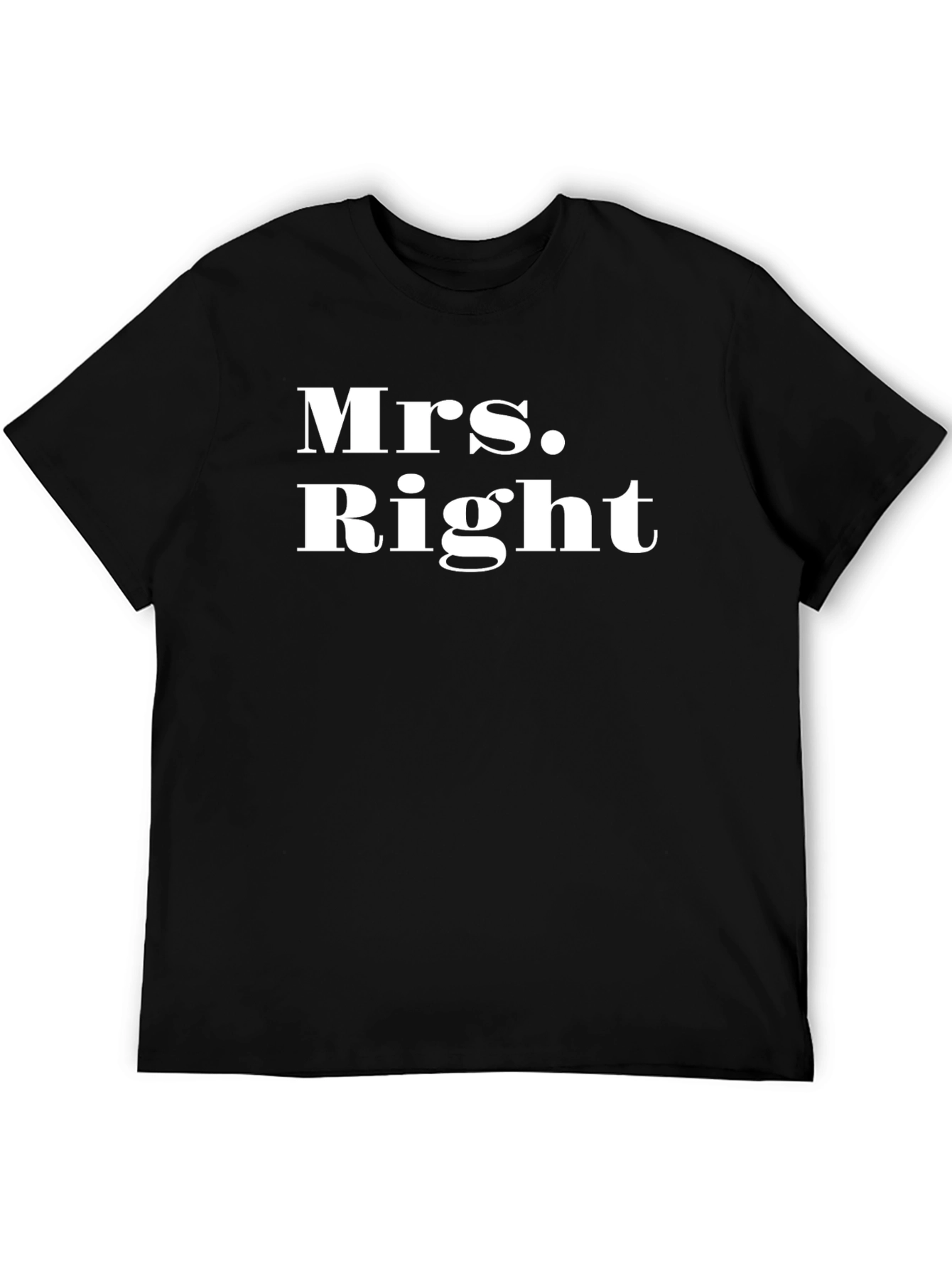 Camiseta Mrs. Right Negra para Hombre