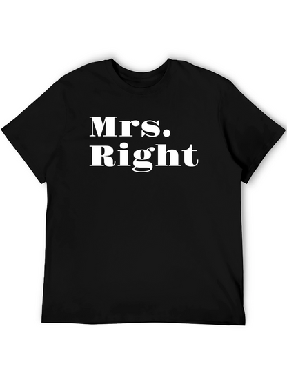 Camiseta Mrs. Right Negra para Hombre