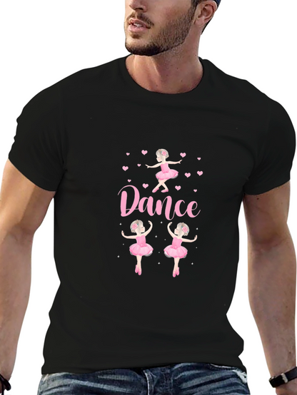 Camiseta Negra con Diseño de Ballet