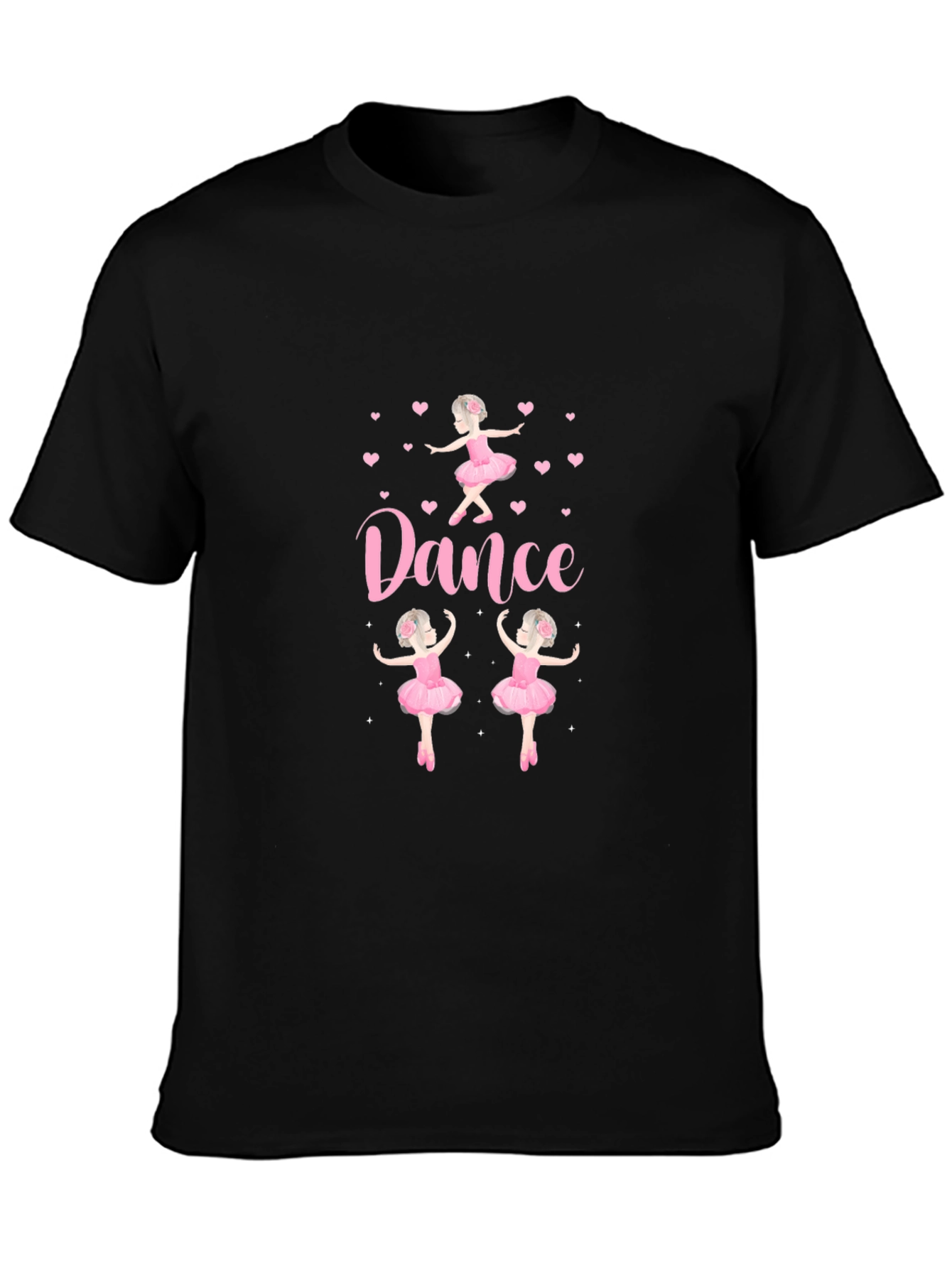 Camiseta Negra con Diseño de Ballet