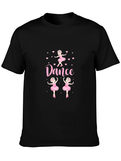 Camiseta Negra con Diseño de Ballet