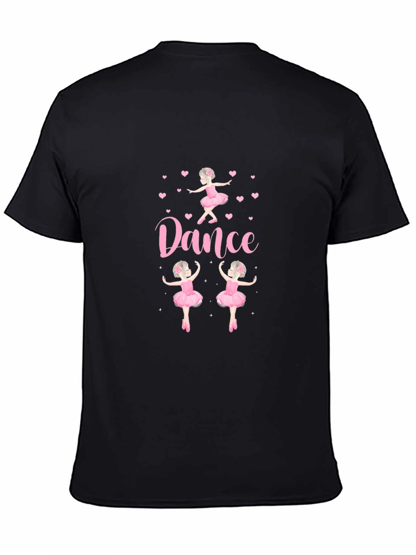 Camiseta Negra con Diseño de Ballet