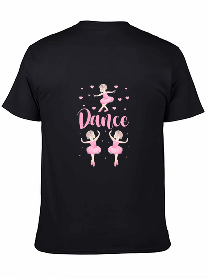 Camiseta Negra con Diseño de Ballet