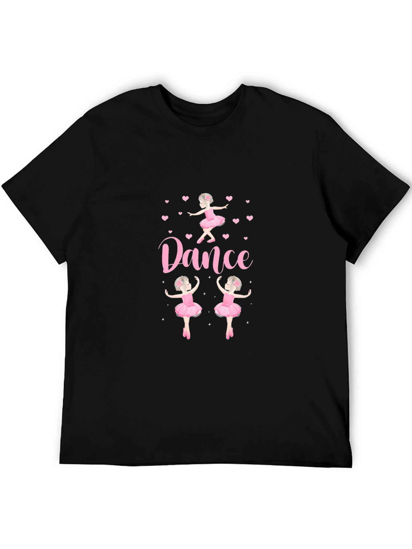 Camiseta Negra con Diseño de Ballet