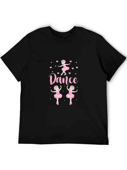 Camiseta Negra con Diseño de Ballet