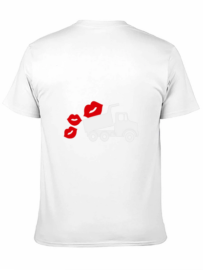 Camiseta Negra Estampado Camión Besos