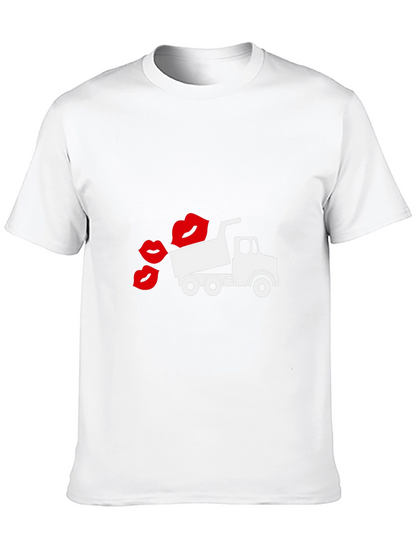 Camiseta Negra Estampado Camión Besos
