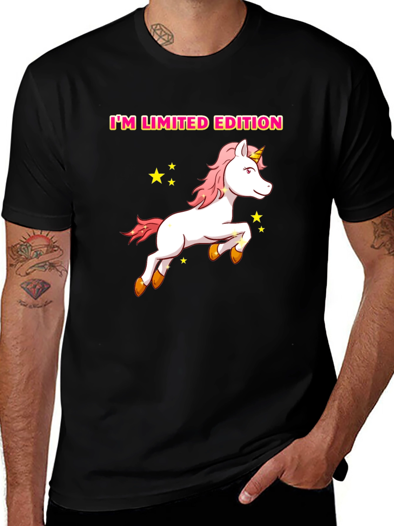 Camiseta Negra Edición Limitada Unicornio