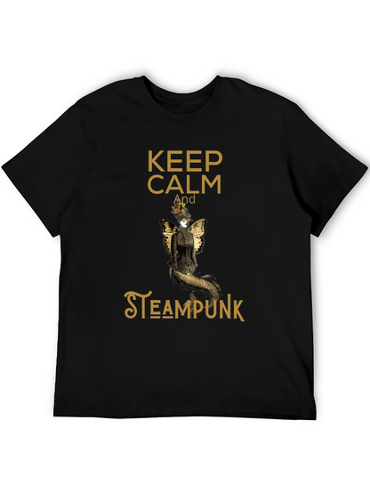 Camiseta Negra Steampunk Keep Calm