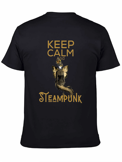 Camiseta Negra Steampunk Keep Calm