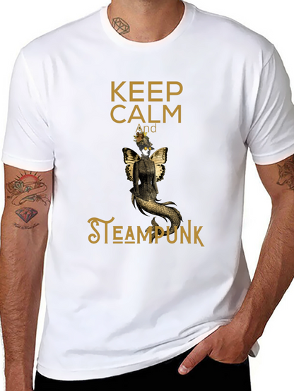 Camiseta Negra Steampunk Keep Calm