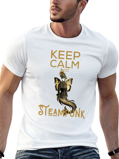 Camiseta Negra Steampunk Keep Calm