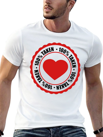 Camiseta Hombre 100% Taken Corazón
