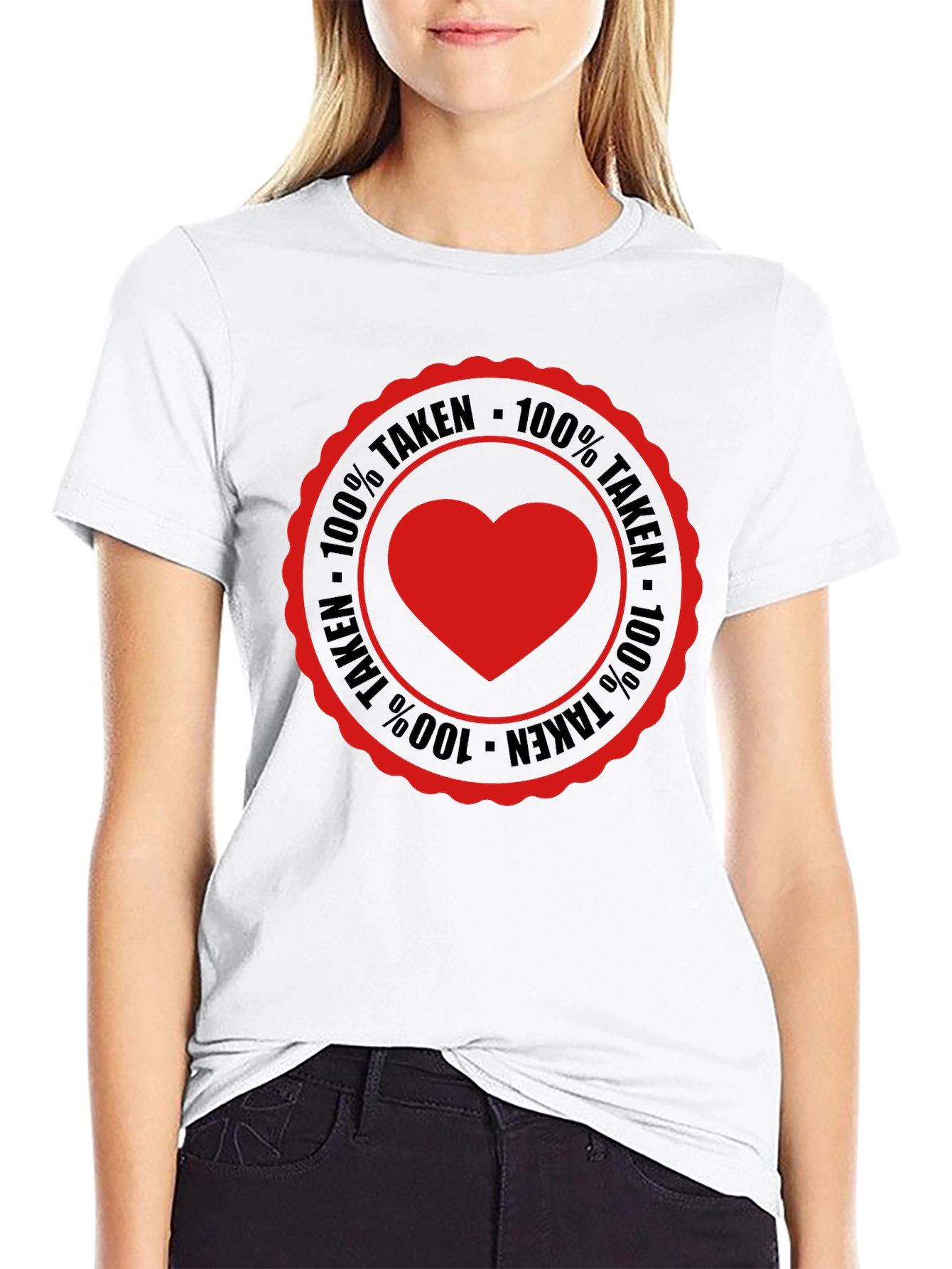 Camiseta Hombre 100% Taken Corazón
