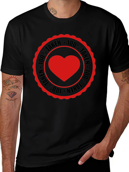 Camiseta Hombre 100% Taken Corazón