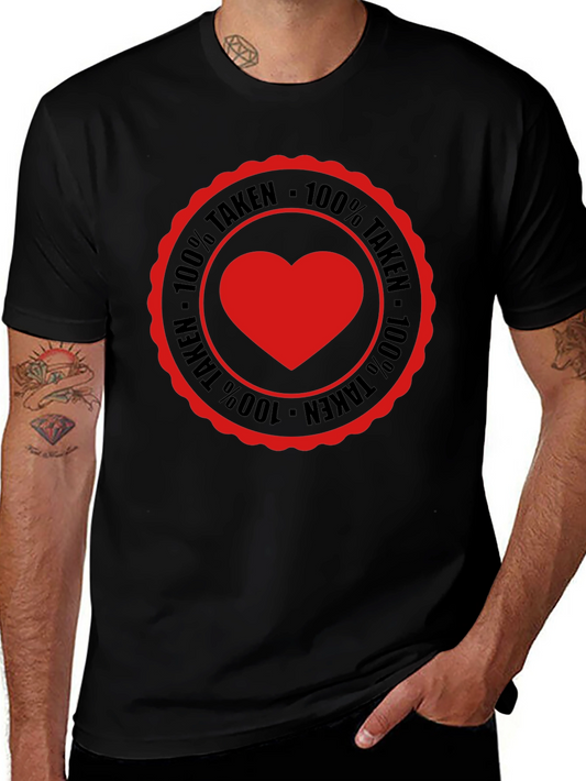 Camiseta Hombre 100% Taken Corazón