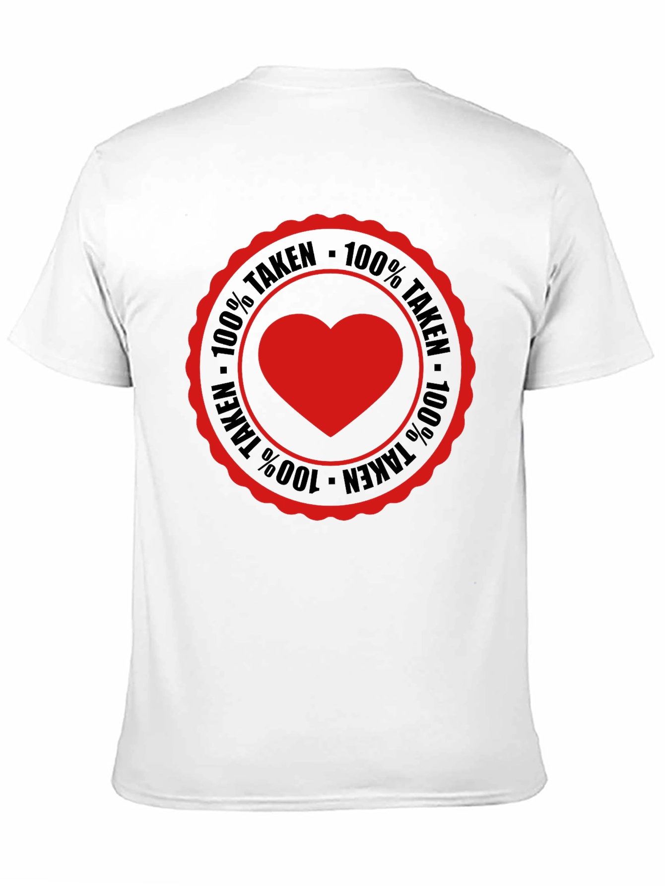 Camiseta Hombre 100% Taken Corazón