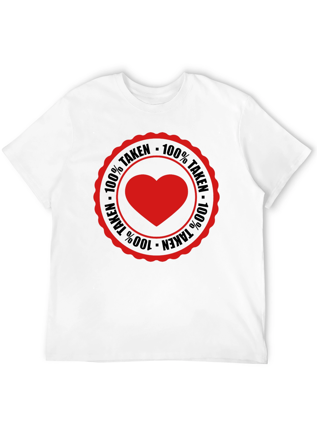 Camiseta Hombre 100% Taken Corazón