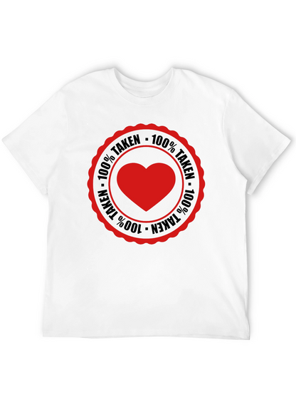 Camiseta Hombre 100% Taken Corazón