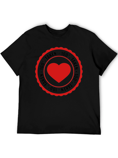 Camiseta Hombre 100% Taken Corazón