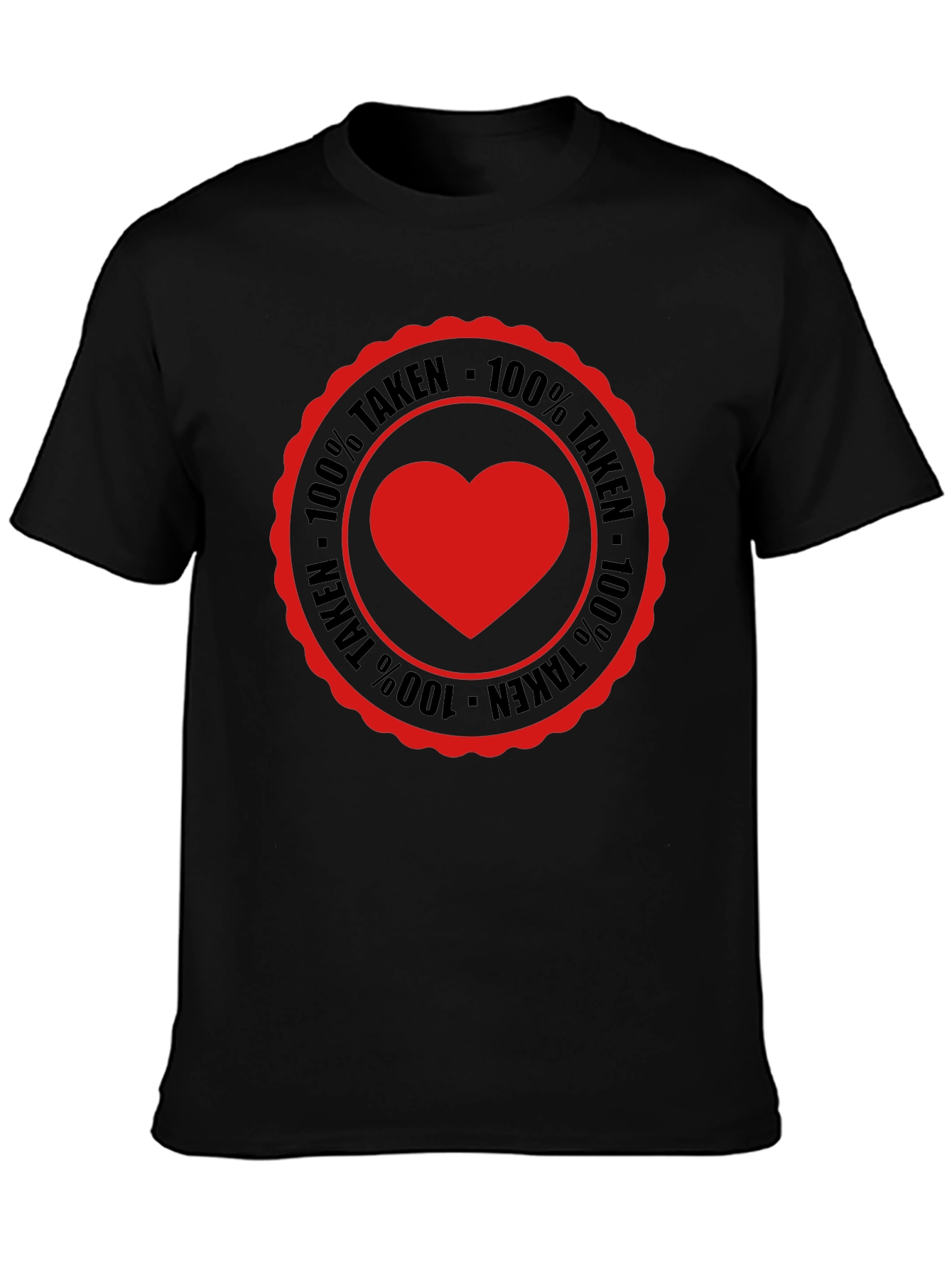 Camiseta Hombre 100% Taken Corazón