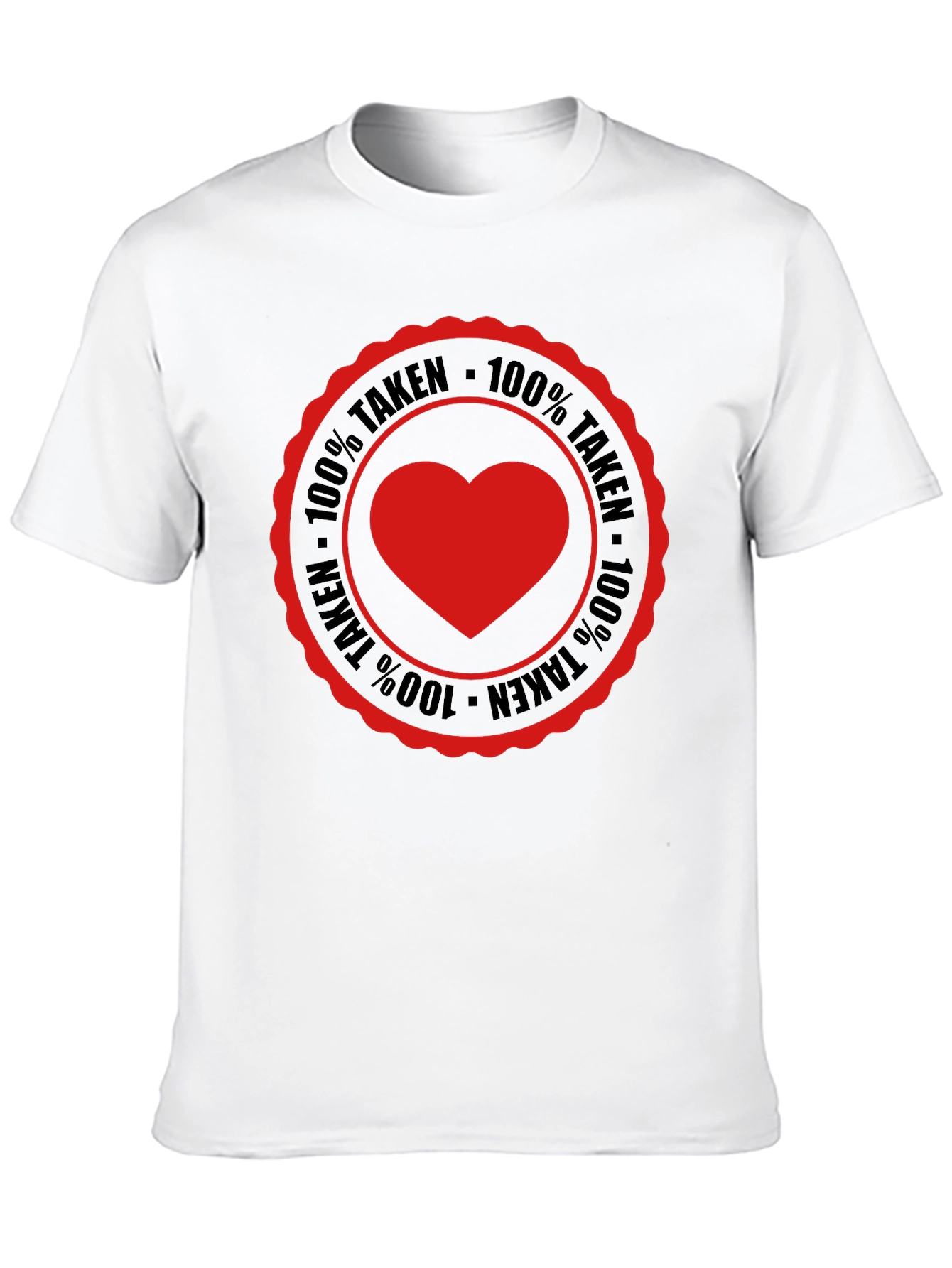 Camiseta Hombre 100% Taken Corazón