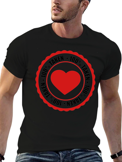 Camiseta Hombre 100% Taken Corazón