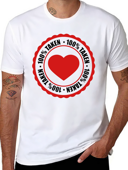 Camiseta Hombre 100% Taken Corazón