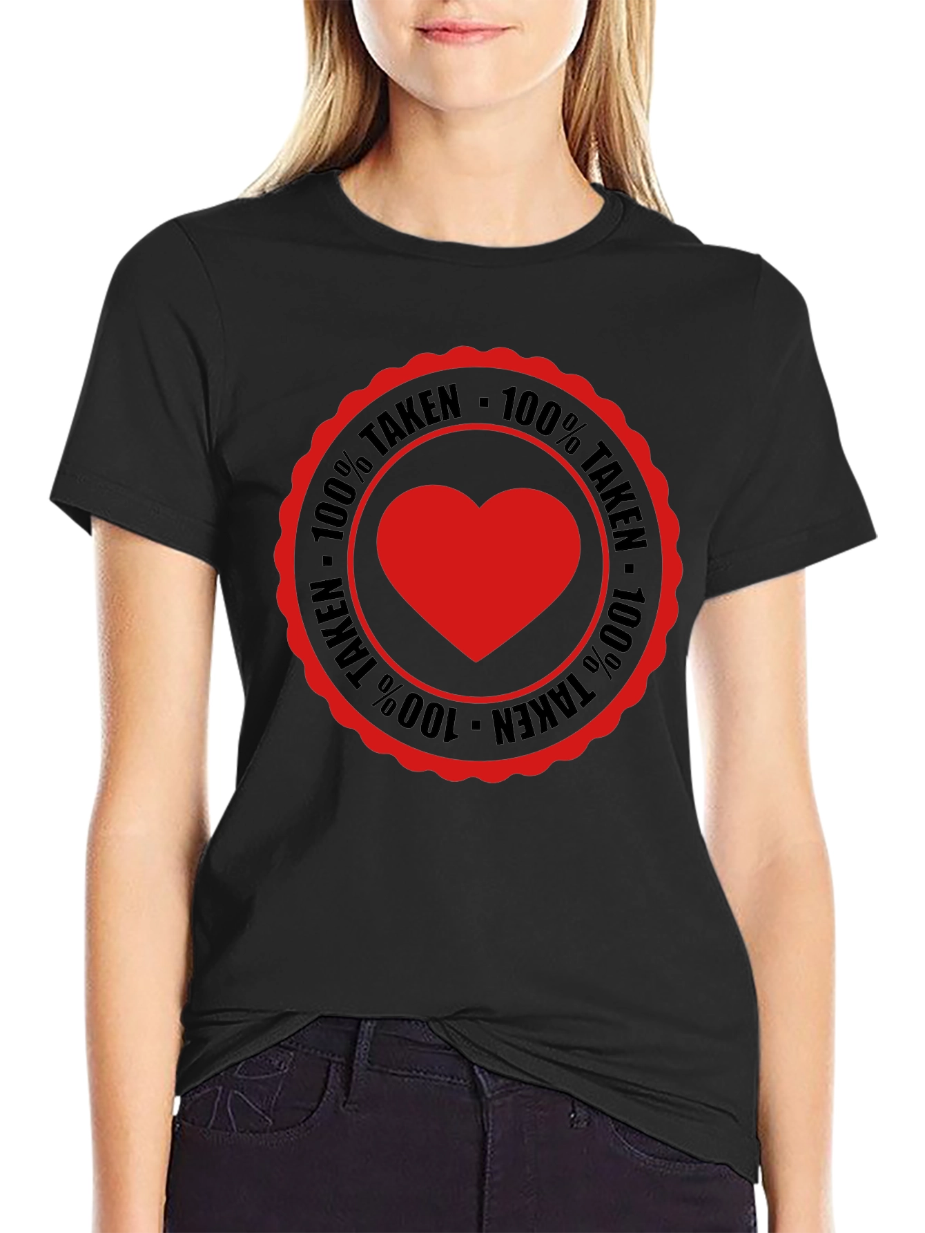Camiseta Hombre 100% Taken Corazón