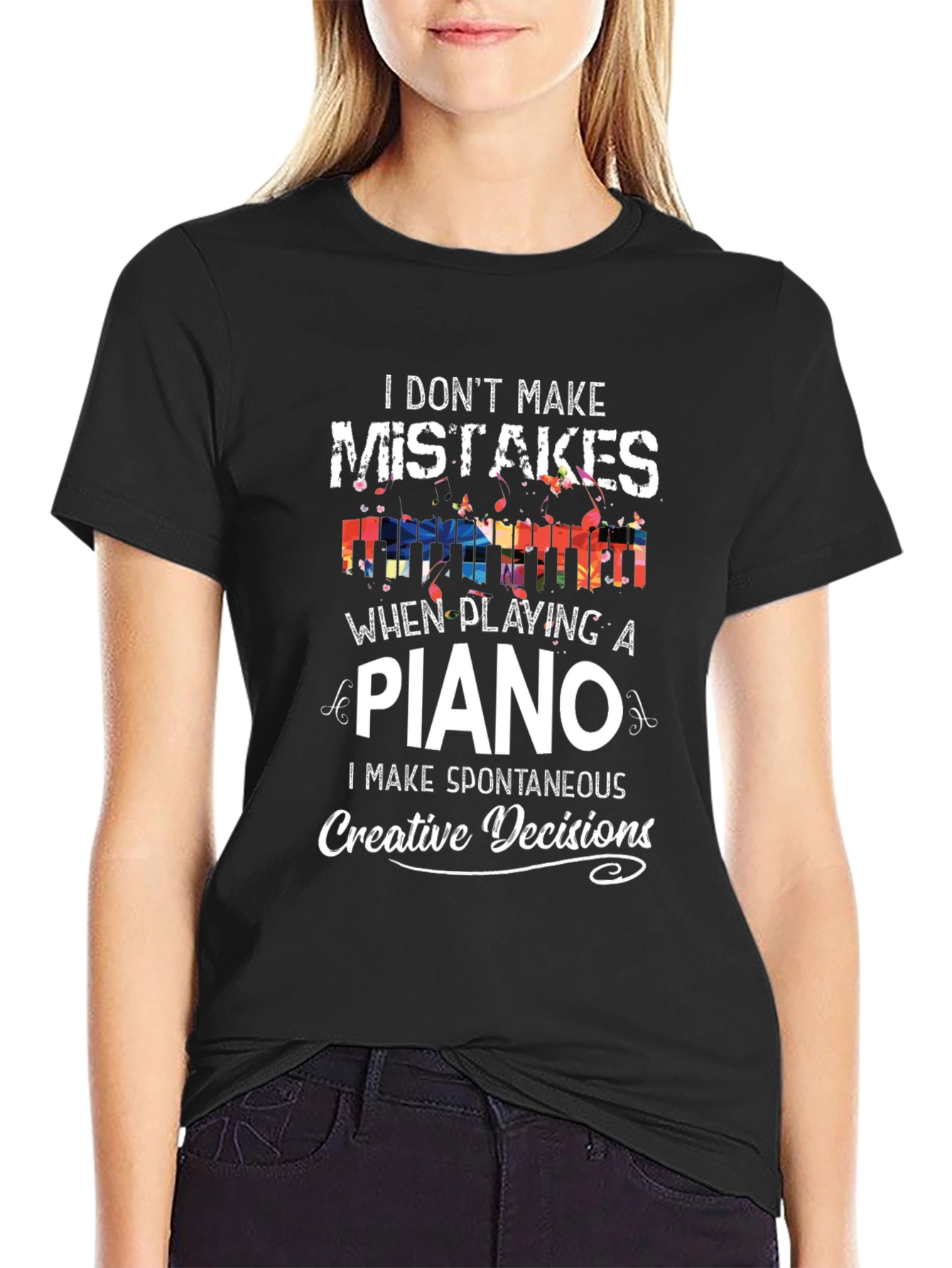 Camiseta Negra - Pianista Creativo