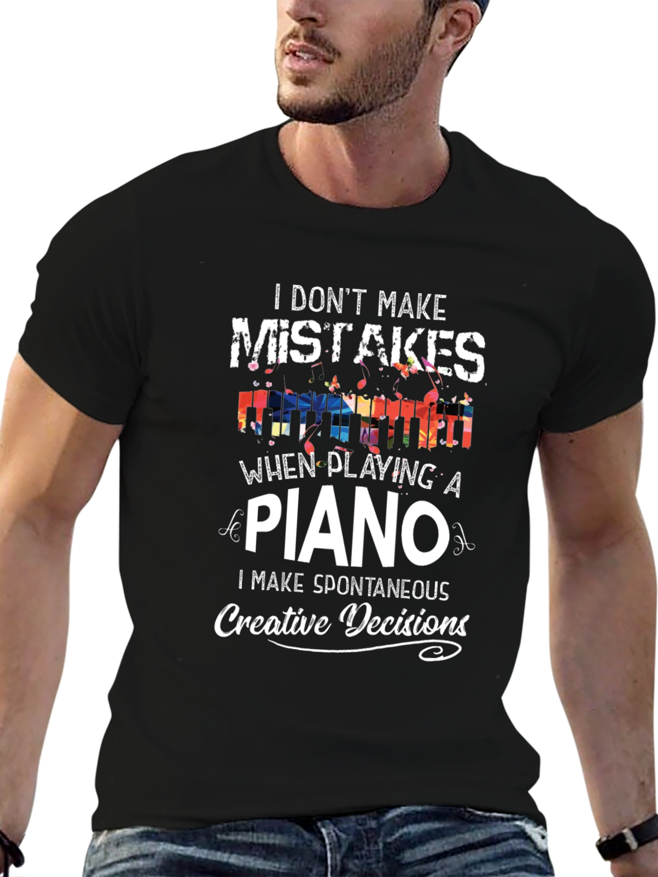 Camiseta Negra - Pianista Creativo