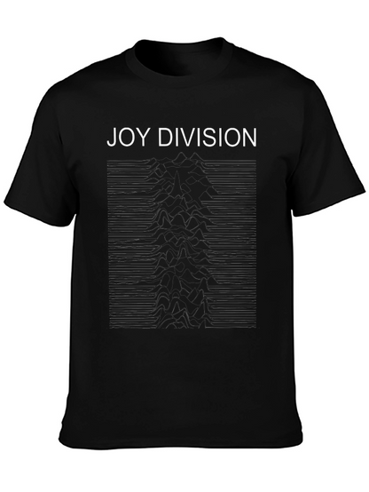 Camiseta Negra Joy Division Unknown Pleasures Algodón