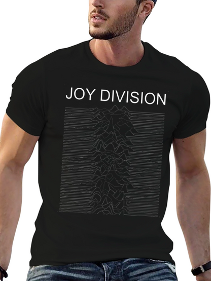 Camiseta Negra Joy Division Unknown Pleasures Algodón