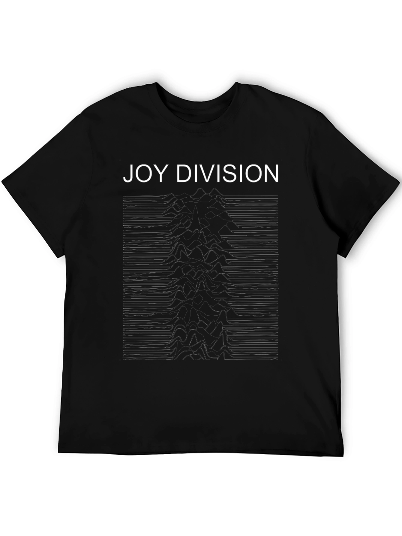 Camiseta Negra Joy Division Unknown Pleasures Algodón