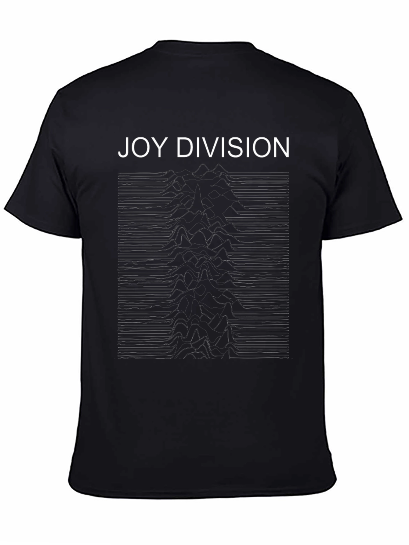 Camiseta Negra Joy Division Unknown Pleasures Algodón